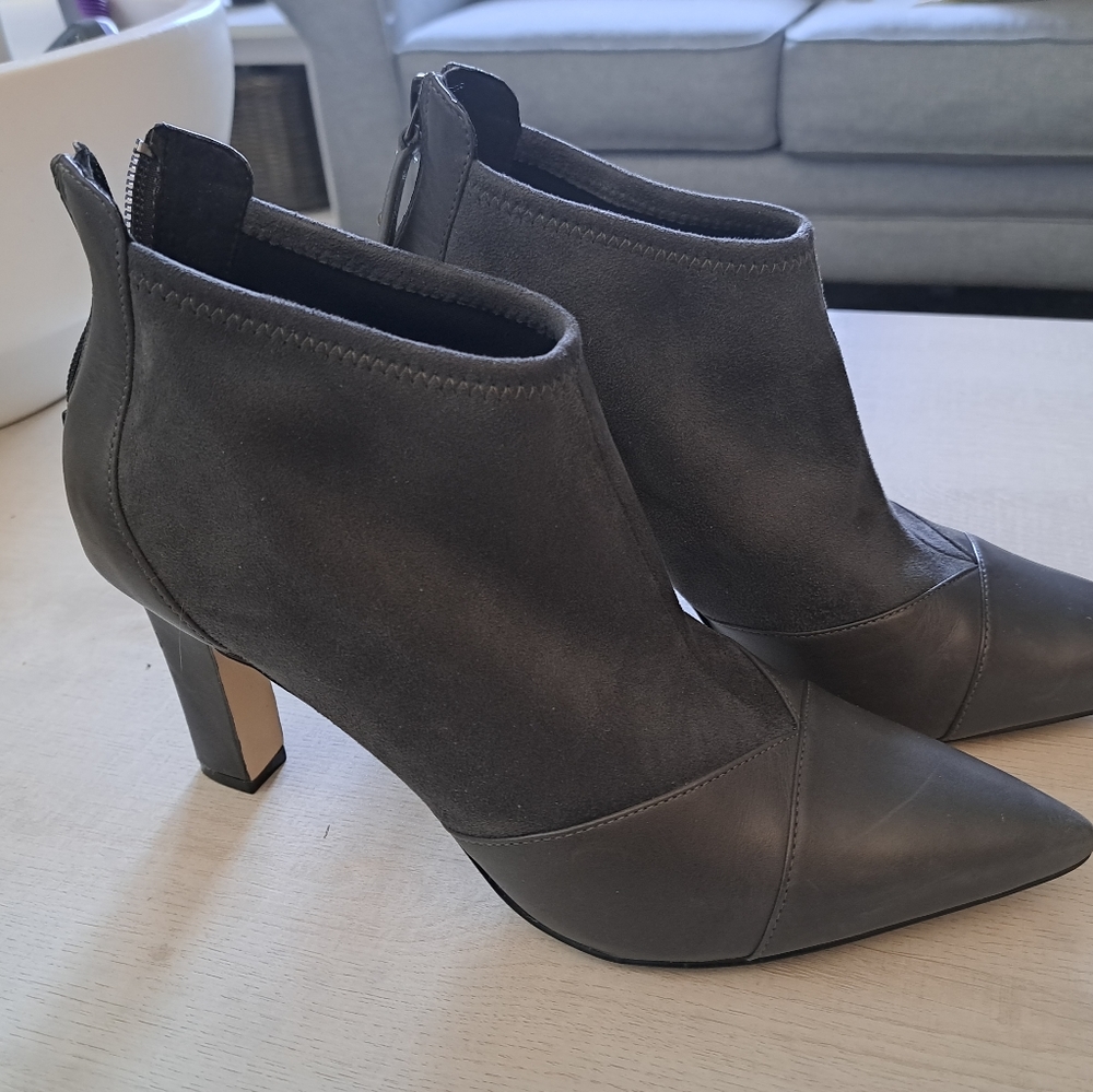 Cole Haan gray suede booties